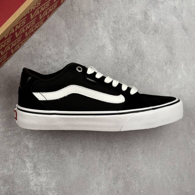本地 核心私 vans Faulkner 黑白 范斯官方 防滑轻便低帮休闲滑板鞋 #工艺 硫化1:1 重量1:1 真标 原钢印 材质标 鞋型标 合格证 货号 V