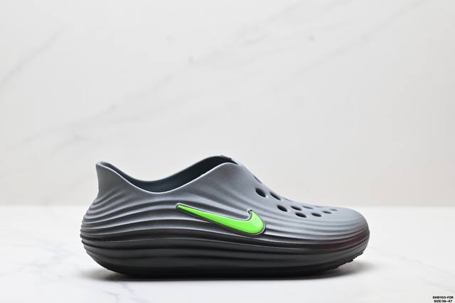 公司级Nike Reactx Rejuven8 耐克 简约舒适 洞洞鞋 由兼具轻便性和耐用性的Eva泡沫打造 拖鞋的外观十分吸引人 融合了舒适与时尚的元素 延续