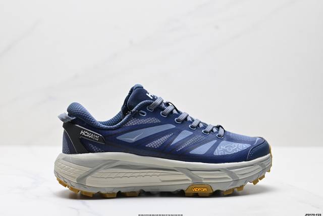 公司级Hoka One One Mafate Speed 2 Low 轻量低帮户外越野跑鞋 户外山脉越野轻量运动跑鞋 鞋面用轻的无缝架构 鞋带用了弹性不易松脱的