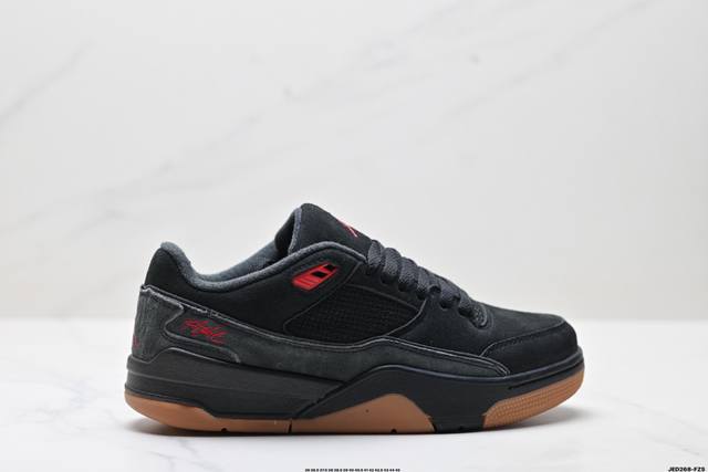 公司级Who Decides War X Nike Jordan Flight Court Ate 搭防滑耐磨 低帮 耐克复古篮球鞋 货号:Hf3255-001