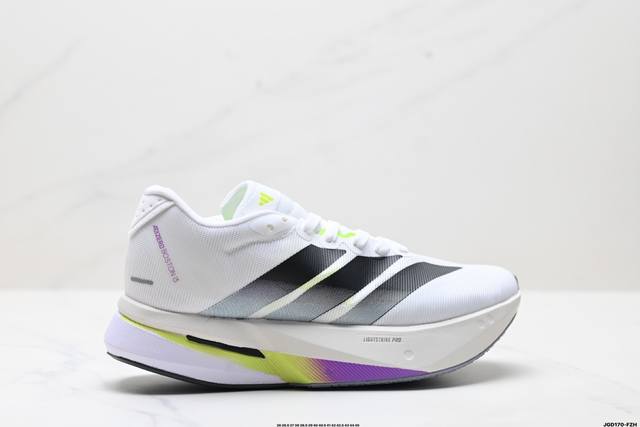 公司级Adidas Adizero Boston 13 阿迪达斯 透气网眼竞速跑鞋Boost 缓震底 运动鞋 后跟加厚 呵护脚后跟 立体保护软绵鞋口 轻松穿脱不