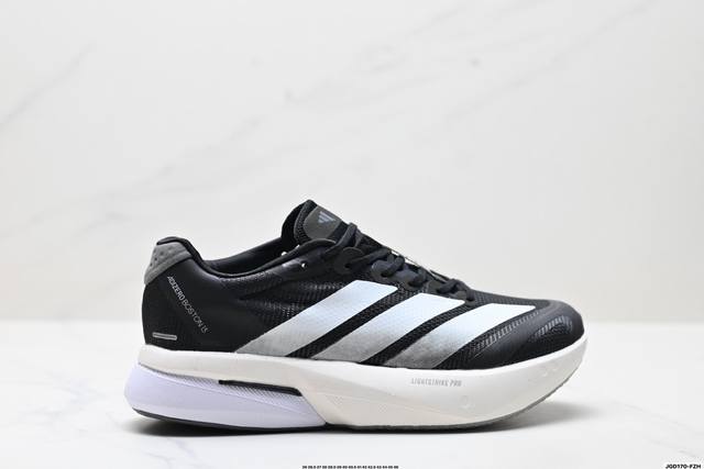 公司级Adidas Adizero Boston 13 阿迪达斯 透气网眼竞速跑鞋Boost 缓震底 运动鞋 后跟加厚 呵护脚后跟 立体保护软绵鞋口 轻松穿脱不