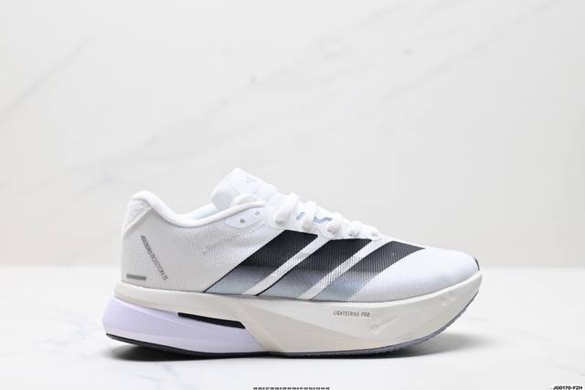 公司级Adidas Adizero Boston 13 阿迪达斯 透气网眼竞速跑鞋Boost 缓震底 运动鞋 后跟加厚 呵护脚后跟 立体保护软绵鞋口 轻松穿脱不