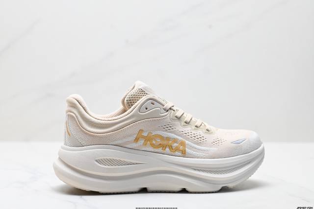 公司级Hoka One One Bondi 8 复古舒适防滑耐磨 低帮 山地户外跑步鞋 货号:1162014 尺码:36 36.5 37.5 38 38.5 3