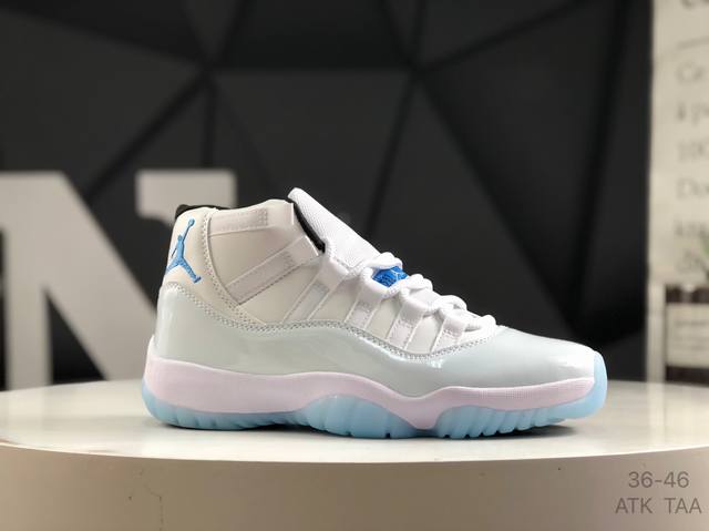 jordan 乔丹 采用漆皮牛培革鞋面材质 厂级拉帮注胶效果今年的大魔王是它 官方经典配色 耐克Air Jordan 11 High Aj11代迈克尔 乔丹高帮