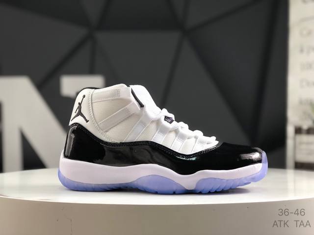 jordan 乔丹 采用漆皮牛培革鞋面材质 厂级拉帮注胶效果今年的大魔王是它 官方经典配色 耐克Air Jordan 11 High Aj11代迈克尔 乔丹高帮