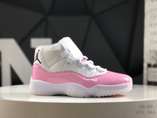 jordan 乔丹 采用漆皮牛培革鞋面材质 厂级拉帮注胶效果今年的大魔王是它 官方经典配色 耐克Air Jordan 11 High Aj11代迈克尔 乔丹高帮