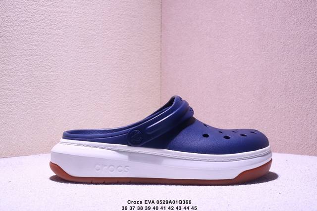 公司级卡骆 Crocs Eva 波波 防滑透气 运动凉鞋 一体成型鞋身的创新洞洞鞋 大胆的雕刻外观造型和运动灵感设计 活力十足 穿上它就是街头潮流的代表 变身时