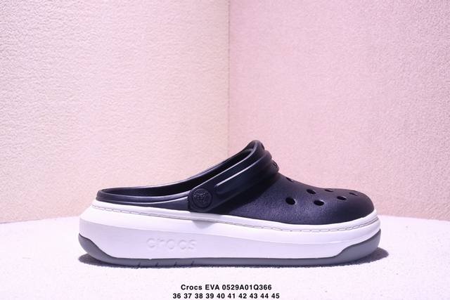 公司级卡骆 Crocs Eva 波波 防滑透气 运动凉鞋 一体成型鞋身的创新洞洞鞋 大胆的雕刻外观造型和运动灵感设计 活力十足 穿上它就是街头潮流的代表 变身时