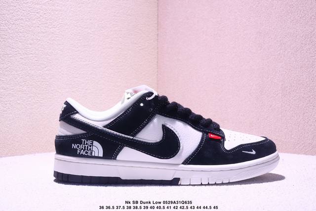 Nk Sb Dunk Low 北面联名-灰猪八藏蓝勾 周年高端定制 低帮休闲板鞋 #定制鞋盒 大厂纯原品质出货 超高清洁度 皮料切割干净无任何毛边 细节完美 货