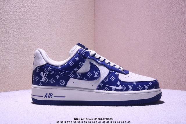 海外限量发售 公司级Nike Air Force 1 '07 Low Lv联名-白蓝小白勾 空军一号低帮 运动鞋 休闲鞋 折边针车 工艺难度大 原楦头原纸板 原