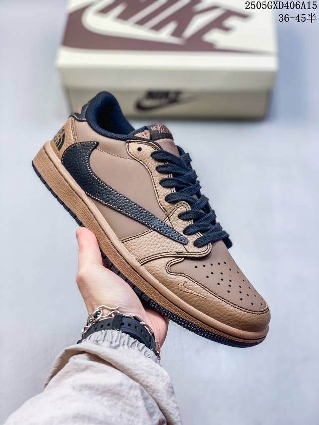 耐克 Air Jordan 1 *北面联名-黑棕 定制鞋盒 大厂纯原品质出货 超高清洁度 皮料切割干净无任何毛边 细节完美 货号 Xz5749-011 size