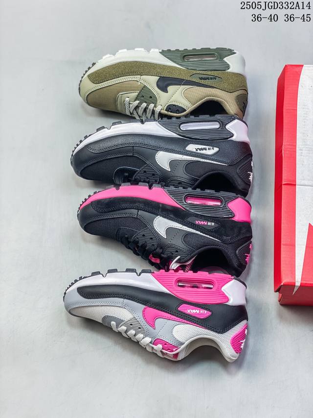 公司级Nike Air Max 90 初代复古气垫百搭休闲运动慢跑鞋复古小气垫史上第一双可视气垫跑鞋 凭借着 Air Max 气垫带来的舒适脚感和鞋面面料上的不