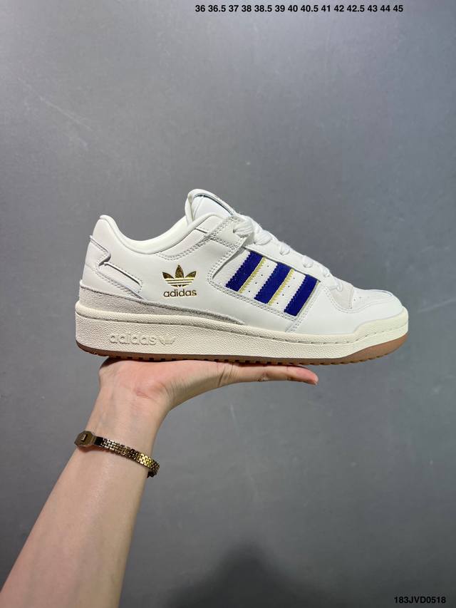 公司级Ad Forum 84 Low Og 低帮百搭潮流休闲运动板鞋 Jh7940 以复古篮球鞋的外形为基础 采用皮革拼接 简约百搭 更加贴合舒适 中底内侧网格