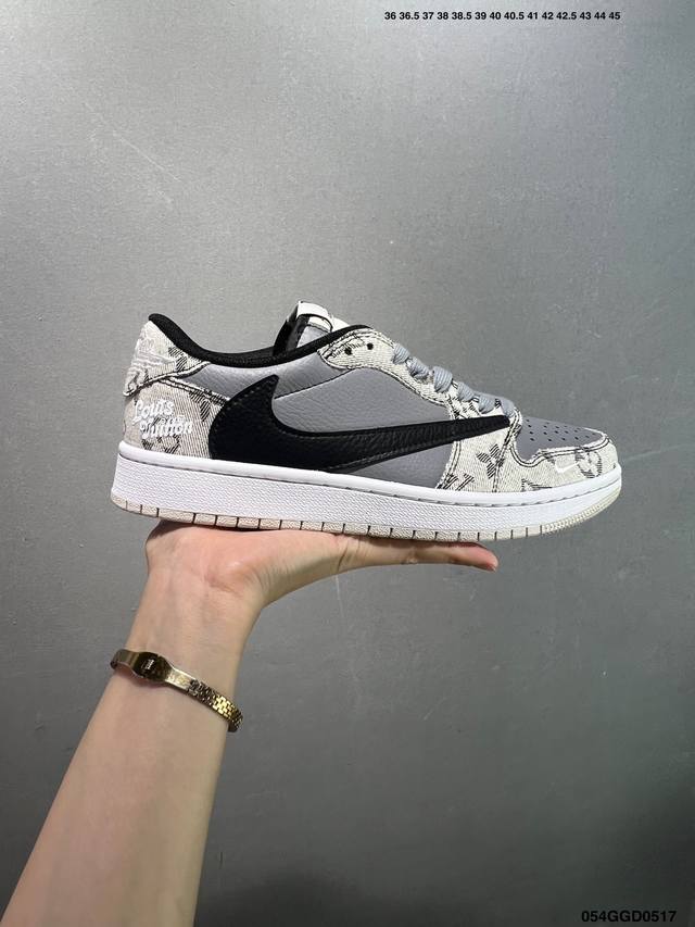 公司级Aj1倒勾Travis Scott X Air Jordan 1 Reverse Mocha Aj1乔1 Ts 闪电 联名倒钩 低帮文化篮球鞋 货号:Xd