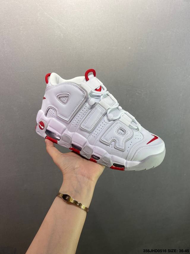 nike Air More Uptempo 皮蓬大Air 地表最强性价比版本 完美清洁度 以流行于街头的涂鸦文化为设计灵感 整体的设计风格夸张而充满魅力 厚实而
