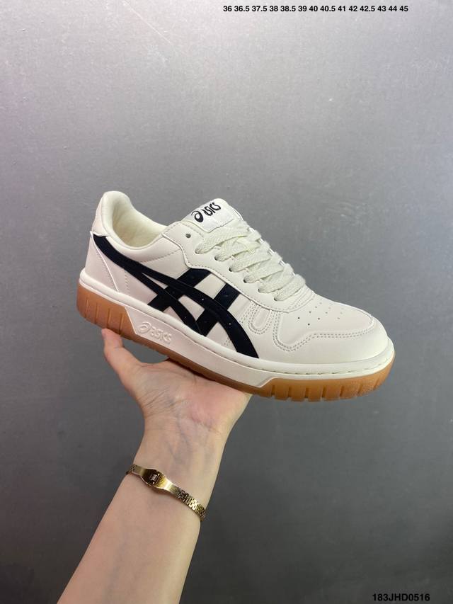 亚瑟士 Asics Court Mz 2.0 中性学院系列 低帮复古厚底增高休闲运动板鞋 软质牛培皮鞋面 货号:1203A405-101 尺码:36-45 id