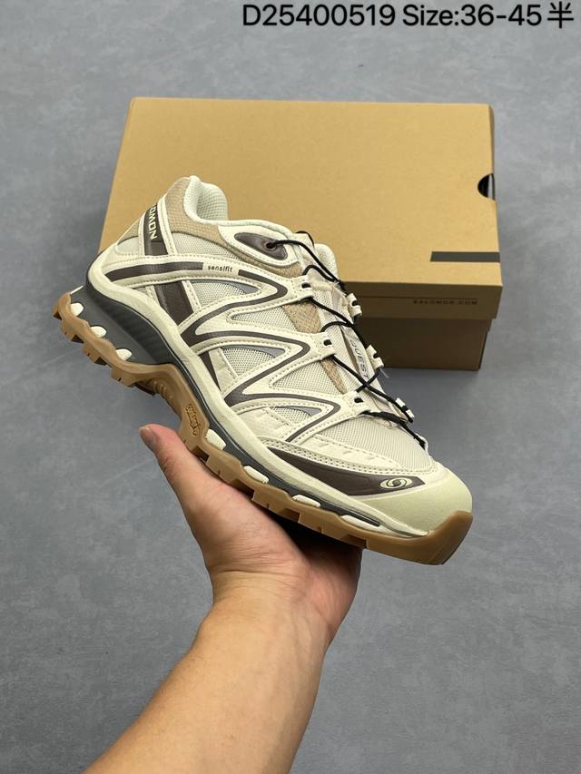 salomon Xt-Quest Adv 3411Beige 萨洛蒙 探索者系列户外越野跑鞋 鞋面采用Sensifit贴合技术 全方位贴合包裹脚型 鞋跟部鞋底牵