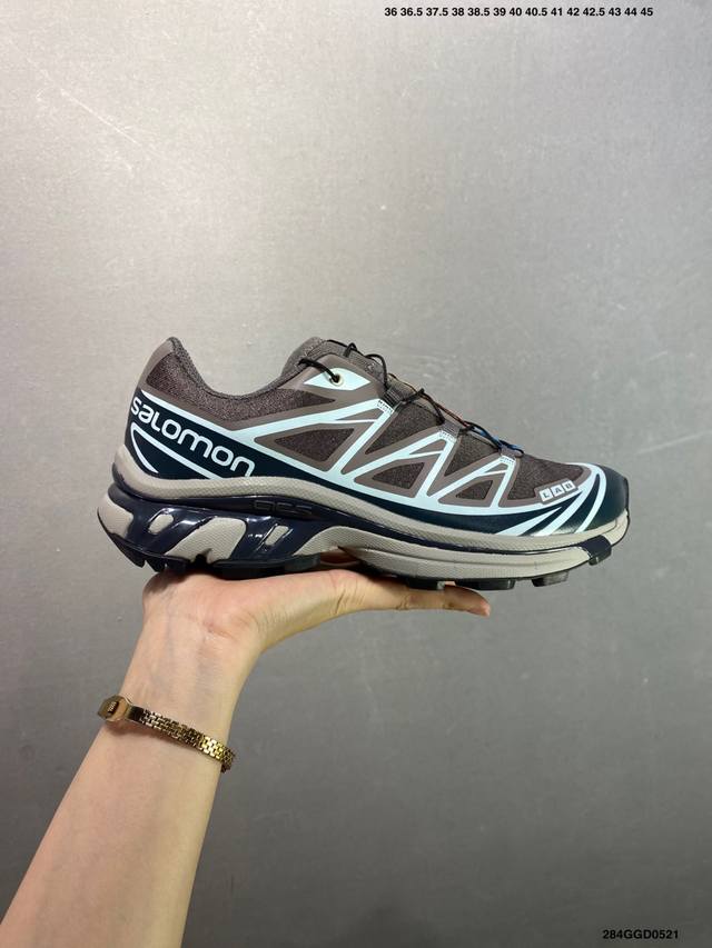 公司级Salomon Xa pro Xt-6 Expanse萨洛蒙户外越野跑鞋 鞋面采用Sensifit贴合技术 全方位贴合包裹脚型 鞋跟部鞋底牵引设计 提供强