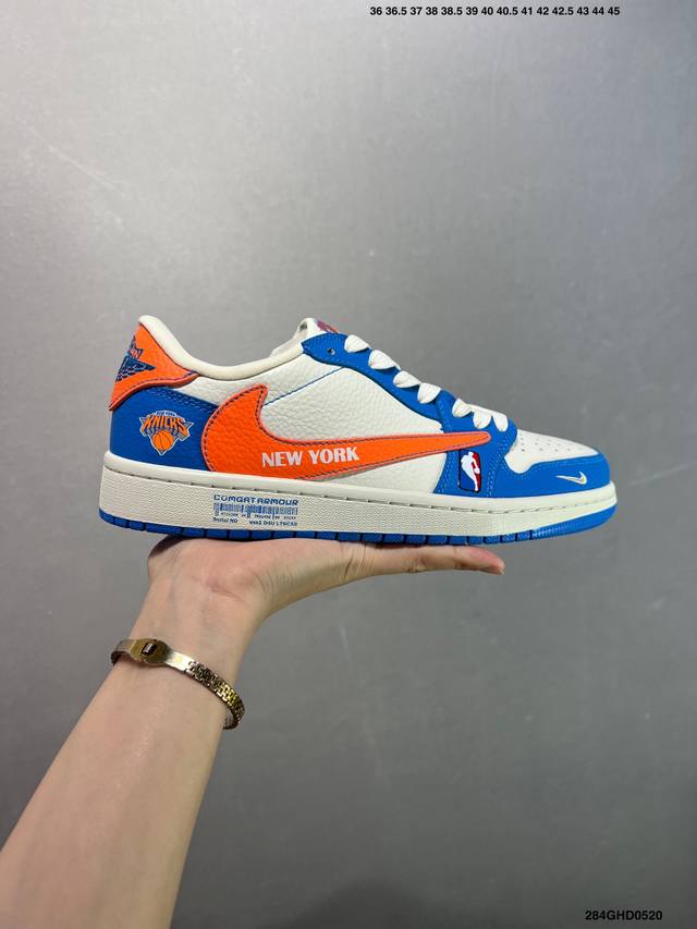 公司级Fragment X Travis Scott X Nba air Jordan 1 Low 三方联名倒钩 全新的三方联名低帮倒钩鞋面延续了黑脚趾设计 整
