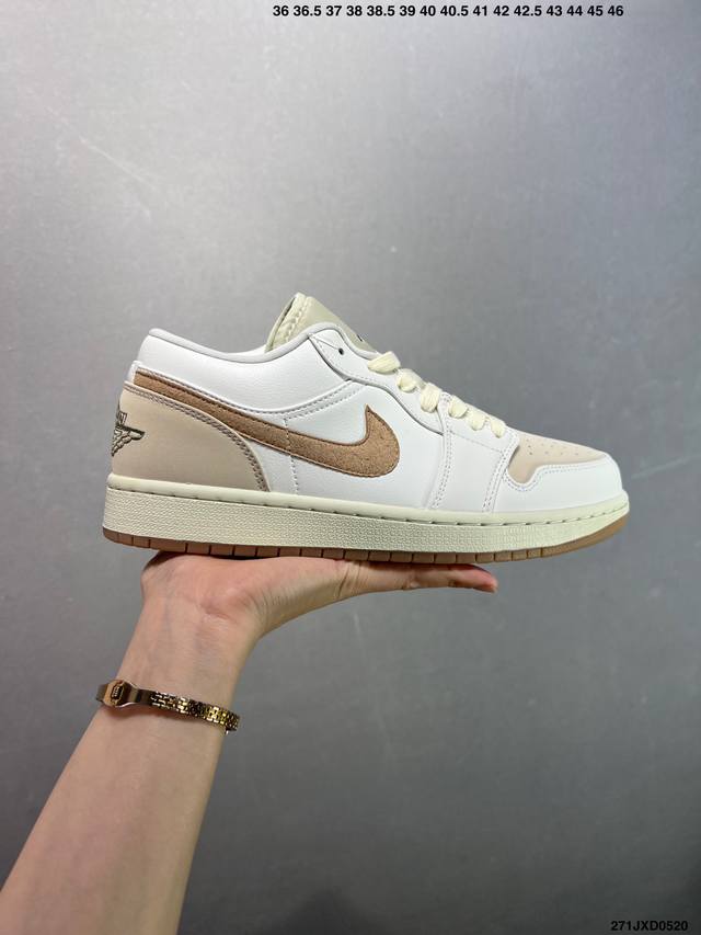公司级Air Jordan Aj1 Low 低帮 白棕 Ib8855-121 全新流水线出品 唯一平替选择 市场第二梯队最强版 全部原鞋开发 原楦原纸板开发 全