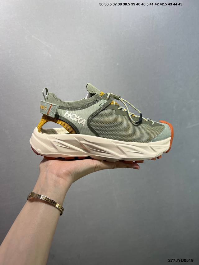 公司级Hoka M Hopara 2 霍帕拉 2代 纯原鞋开模 最正确顶级版 户外登山 溯溪Hoka凉鞋 Me+阿B组合正确大底 货号 1162535 尺码 3
