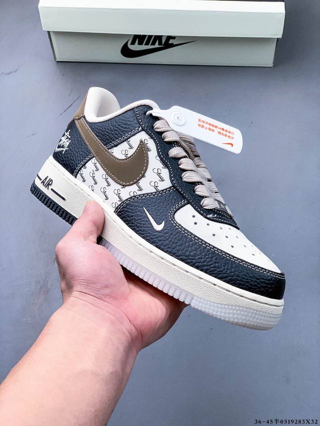 原楦数据纸版 采用硬质优质皮革鞋面材质 内置全掌Air Sole气垫 耐克 Nike Air Force 1 Low 空军一号低帮百搭休闲运动板鞋 051928