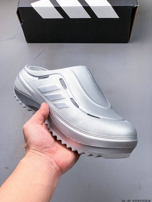 阿迪达斯Adidas Ozwave Clog Ozeave Clog 百搭舒适 防磨防滑包头拖鞋 0519525X18