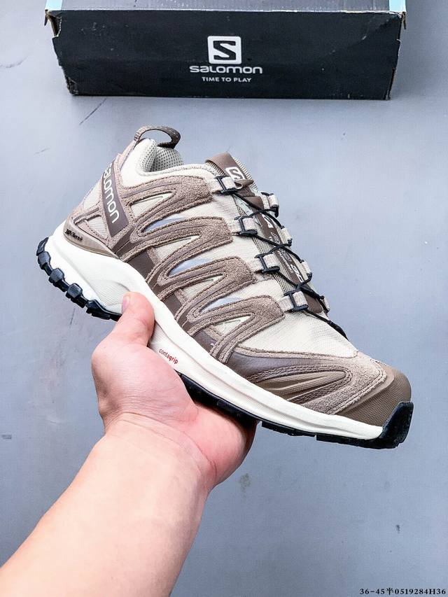 集图 salomon Xa pro 3D Adv 萨洛蒙 户外越野跑鞋 鞋面采用Sensifit贴合技术 全方位贴合包裹脚型 鞋跟部鞋底牵引设计 提供强大的抓地