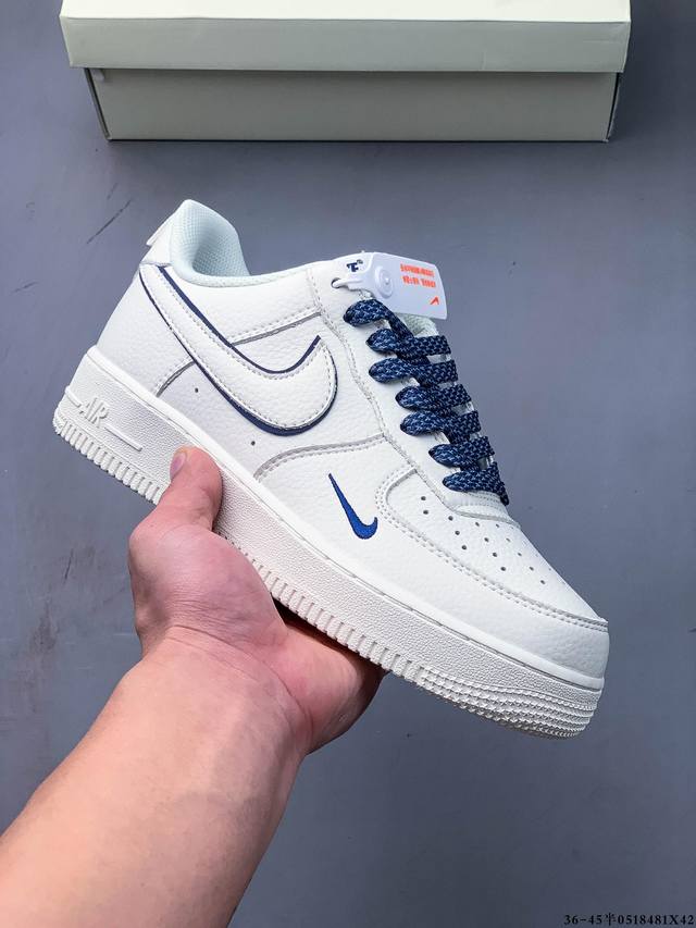 纯原版本 原楦数据纸版 采用硬质优质皮革鞋面材质 内置全掌Air Sole气垫 耐克 Nike Air Force 1 Low 空军一号低帮经典百搭休闲运动板鞋