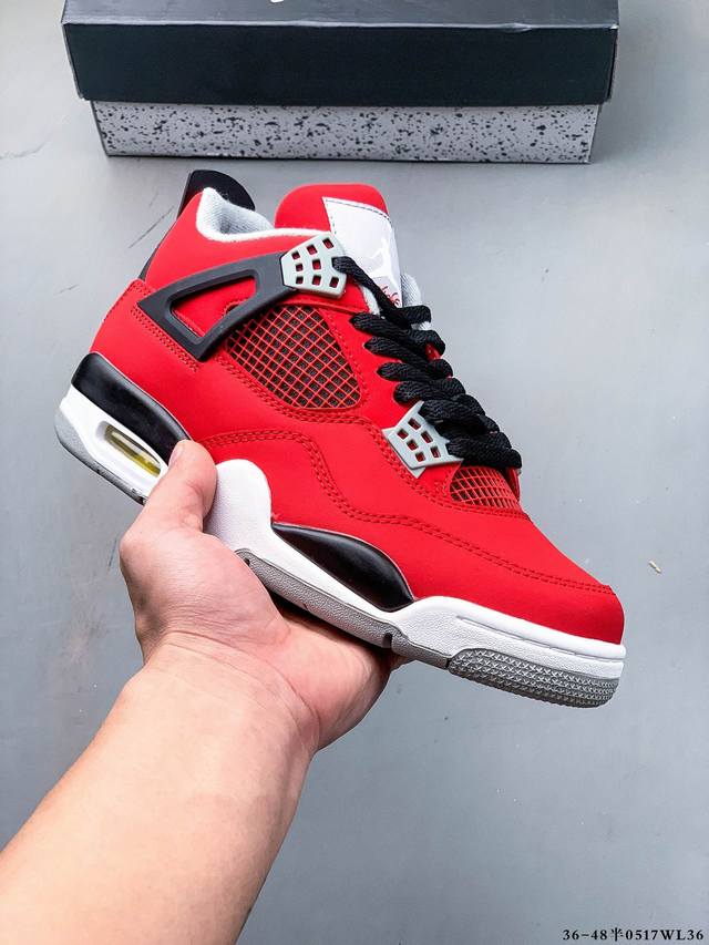 公司级 Air Jordan 4 Retro Og Cement Aj4 乔4 复古休闲运动篮球鞋 正确鞋舌立体高频 原厂数据 2025最新原厂底模 原厂纸板