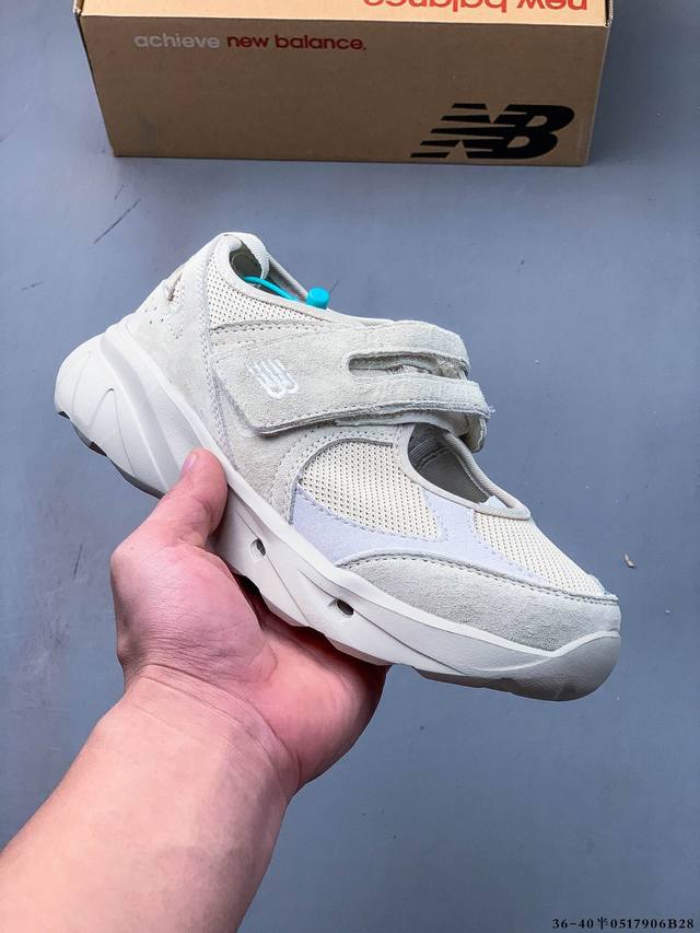 new Balance 公主鞋 玛丽珍网面拼接魔术贴凉鞋 时髦又洋气的Nb玛丽珍系列 网面优质皮料拼接 透气又舒适 1:1高端定制Md大底 脚感超舒服 魔术贴设