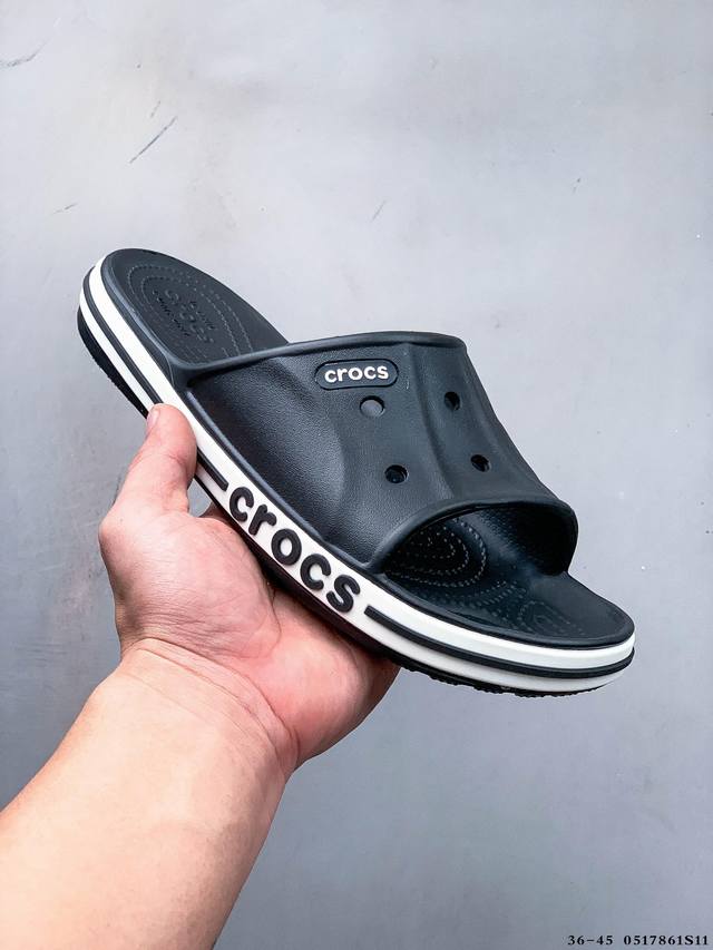 crocs卡骆驰贝雅卡骆班简约舒适百搭休闲凉拖鞋 0517861S11