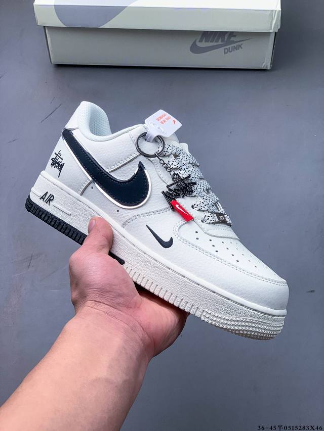 纯原版本 原楦数据纸版 采用硬质优质皮革鞋面材质 内置全掌Air Sole气垫 耐克 Nike Air Force 1 Low 空军一号低帮经典百搭休闲运动板鞋