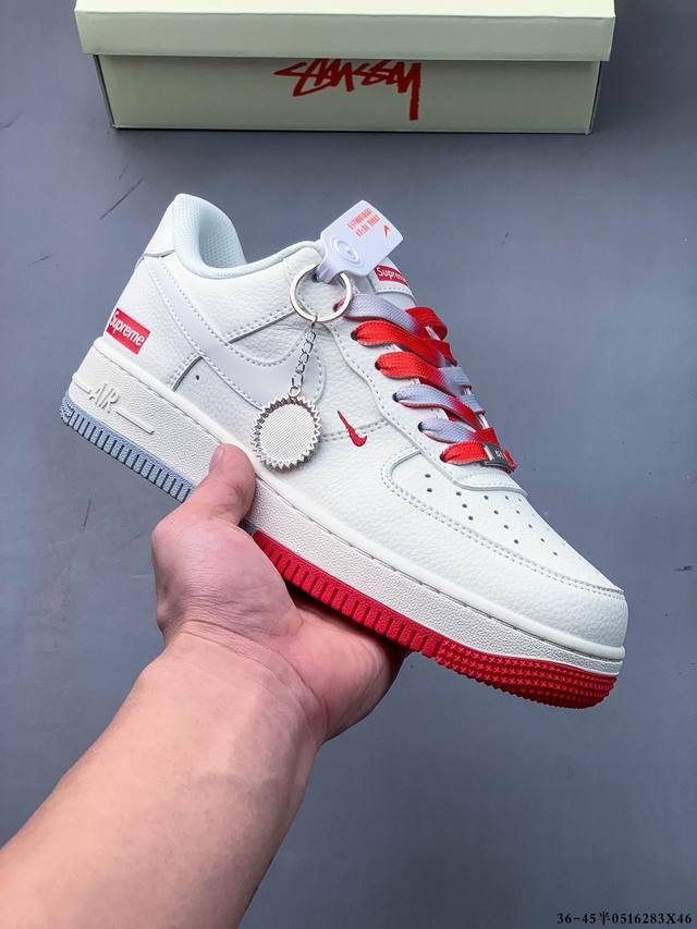 纯原版本 原楦数据纸版 采用硬质优质皮革鞋面材质 内置全掌Air Sole气垫 耐克 Nike Air Force 1 Low 空军一号低帮经典百搭休闲运动板鞋