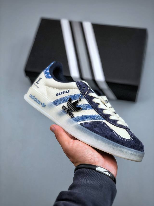 C版 Adidas Team Court Lv联名款 浮夸的日韩版面与鞋底 颜值爆棚 开学季不撞鞋货号 Dm1234-008 尺码 36 36.5 37 38