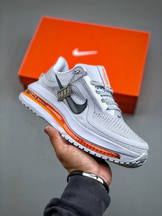纯原版 Nike pegasus premium Airscape 舒适百搭减震防滑耐磨透气 低帮跑步鞋 男款 灰白橙 低帮跑步鞋 灰白橙配色 简约又不失活力