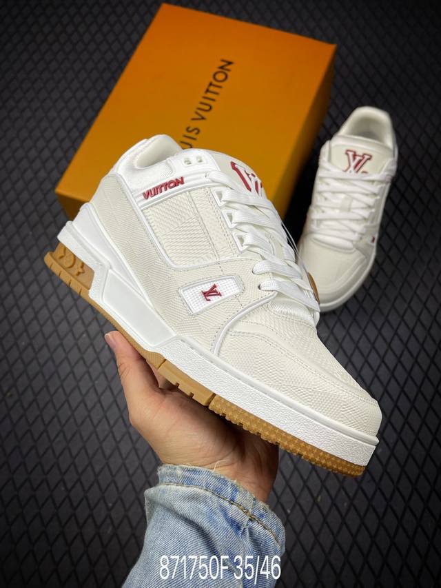 lv Trainer 2025限定系列休闲运动篮球鞋 滑板鞋 F 颜值担当 上脚帅炸 每个颜色都是巨巨巨好看 潮人必备单品 原版订制压纹粒面小牛皮 非市面超纤皮
