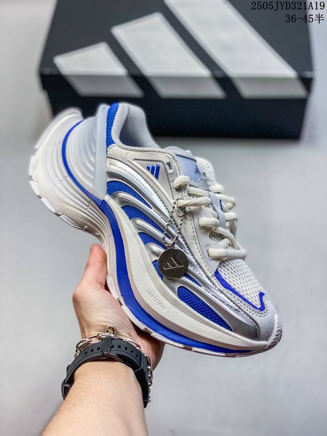 新品 阿迪达斯新款 Adidas Fos系列Wonder Runner Turbo厚底运动鞋阿迪达斯轻运动鞋舒适防滑耐磨 低帮缓震跑步鞋 厚底增高男女同款老爹鞋