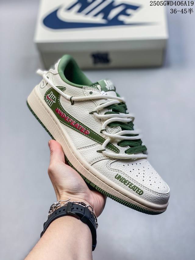 海外爆款限量发售 Travis Scott X Fragment Design X Jordan Air Jordan 1 Low Og Sp Un联名 绿鬼脸