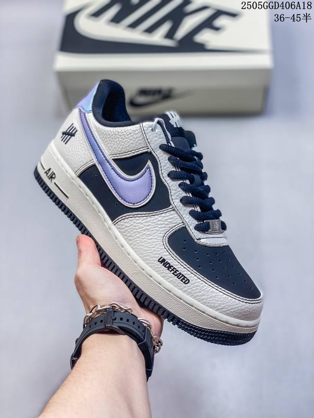 海外限量发售 公司级Nike Air Force 1 '07 Low Un联名 黑白 空军一号 低帮 运动鞋 休闲鞋 折边针车 工艺难度大 原楦头原纸板 原装鞋