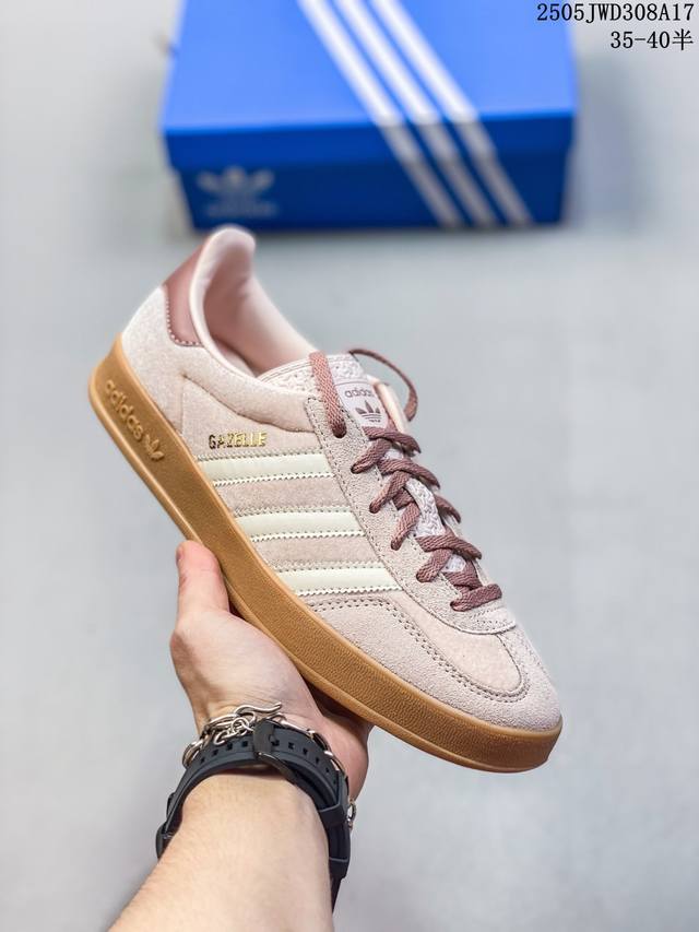 Ad zx神版 Adidas Originals Gazelle Indoor 三叶草休闲防滑耐磨低帮板鞋 鞋头出色设计 塑就出众贴合感 稳固的后跟贴合足部曲线