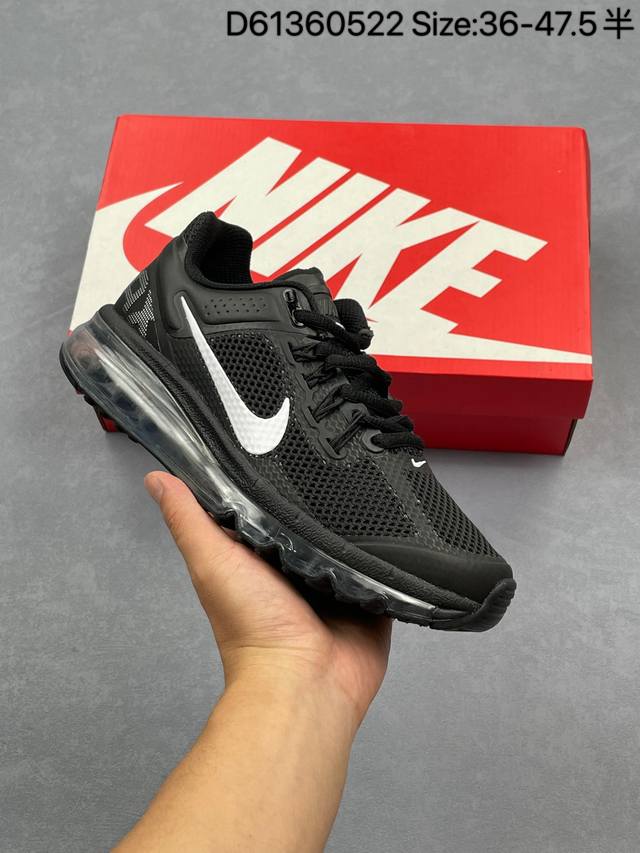 Nk Air Max 2013 经典舒适时尚耐磨透气低帮气垫跑步鞋 554886-108 携时尚设计闪亮回归 出众有型 采用网眼布细节和运动风无缝覆面 助你保持