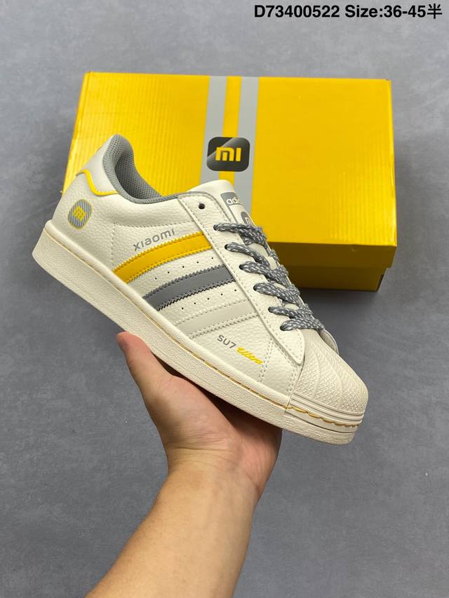 阿迪达斯Ad Originals Superstar 经典贝壳头休闲板鞋 纯白 B27136 纯原鞋楦 立体Logo 国内最高工艺 原装超软一体蓝底 头层抗裂牛