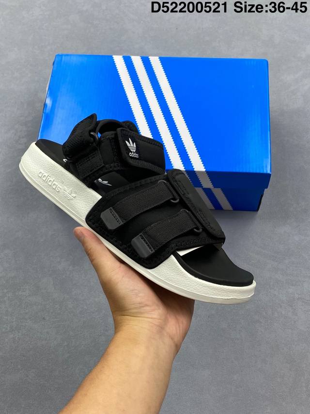 阿迪达斯 Adidas Adilette Sandal 4.0阿迪凉鞋 脚感舒适 魔术扣调整 编码D52200521 size:36 45