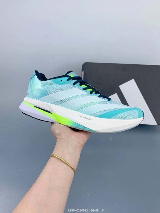 adizero Boston 13 泡棉搭配碳纤维板 缓震透气跑步鞋 size 如图 编码 K356K0 522