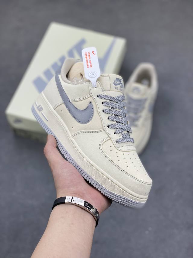 nike Air Force 1 Low '07 布面满天星 空军一号低帮休闲板鞋 米灰 Tq1456-222 尺码 36 36.5 37.5 38 38.5