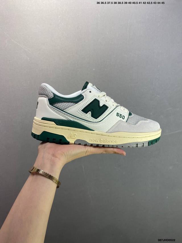 new Balance 新百伦 采用硬质牛培皮组合透气网纱鞋面材质 厚实耐磨橡胶缓震大底复古新选择 Nb新百伦New Balance Bb550系列经典复古低帮
