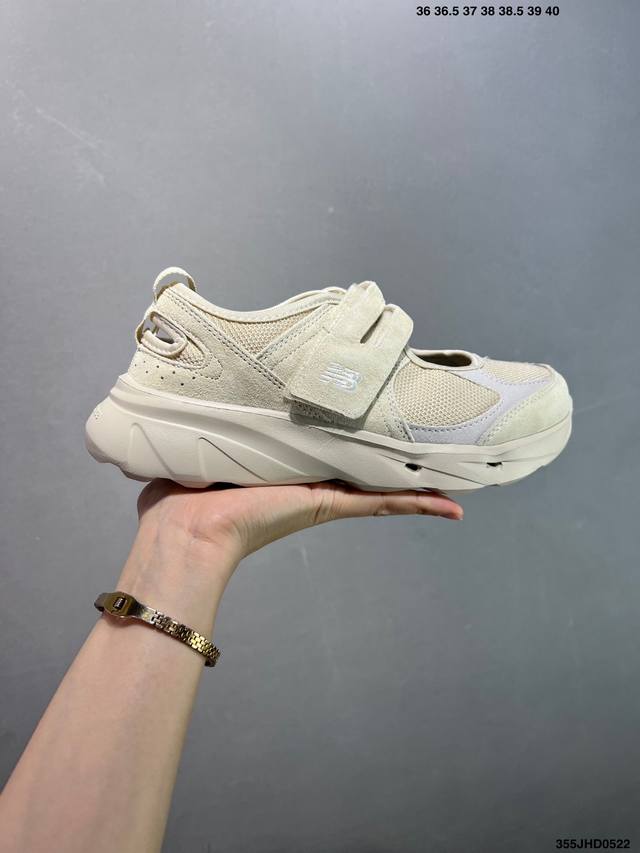 公司级Nb25新款New Blance厚底舒适芭蕾女凉鞋魔术贴玛丽珍运动鞋Sd2202码数36-37-37.5-38-38.5-39.5-40 Id 355Jh