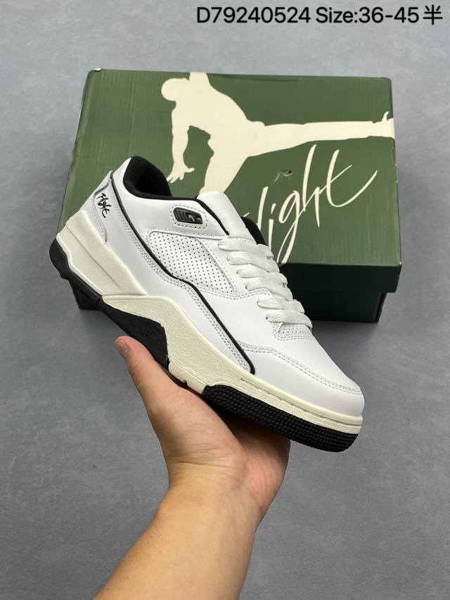 耐克 Nike 乔丹 Jordan Flight Court 时尚休闲 防滑耐磨 低帮运动鞋 复古篮球鞋 男女同款 Jordan 新鞋型 又来了 新配色曝光 滑